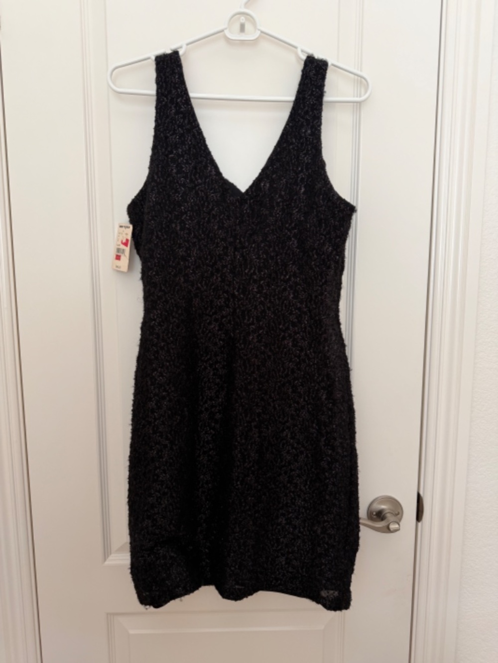 Vintage 90s Hillary & Hanson Black Fitted Lace Cocktail Dress Mervyn’s 6 NWT